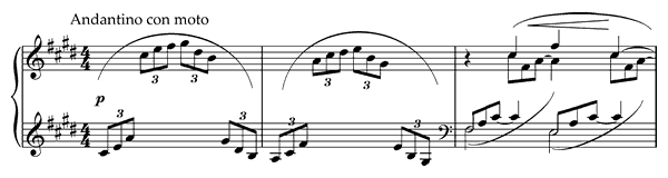 Arabesque 1   in E Major by Debussy piano sheet music